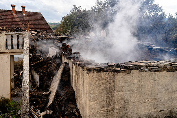 Professional Fire Damage Restoration technician working in Somerset, MD